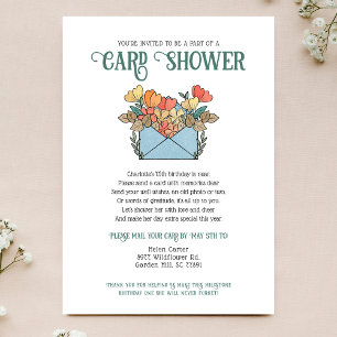 Pretty Flowers Card Shower by Mail 75th Birthday