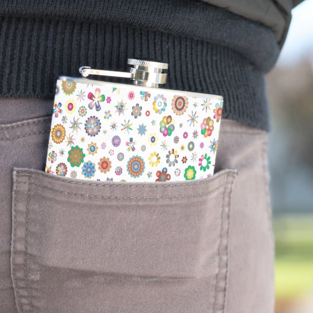 Pretty flowers - colourful Flask (In Situ)