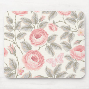 Pretty Flowers Floral Mouse Pad