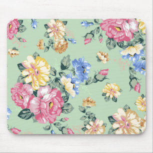 Pretty Flowers Floral Mouse Pad