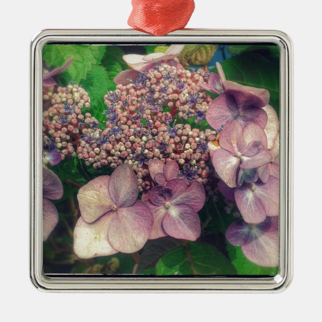 Pretty Flowers Metal Tree Decoration (Front)