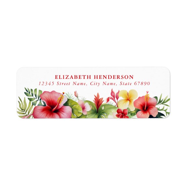 Pretty Flowers Return Address Labels (Front)