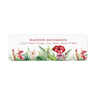 Pretty Flowers Return Address Labels