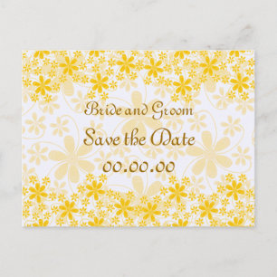 Pretty Flowers Save The Date Postcards