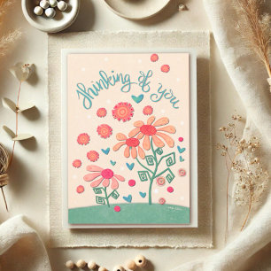 Pretty Flowers Thinking of You Simple Inspirivity Card