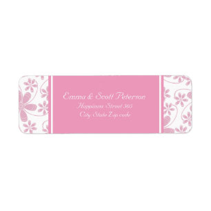 Pretty Flowers Wedding Return Address Label