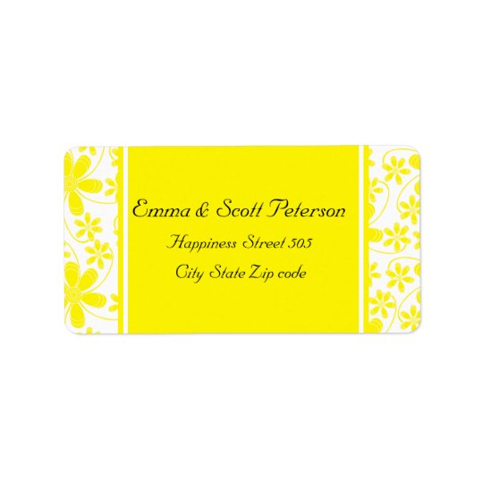 Pretty Flowers Wedding Return Address Label