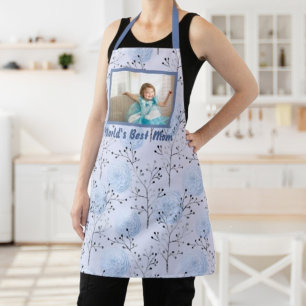 Pretty Flowers World's Best Mum Photo  Apron