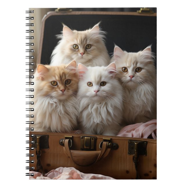 PRETTY FLUFFY PERSIAN CAT FAMILY NOTEBOOK (Front)