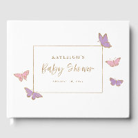 Pretty Fluttering Pastel Butterflies Baby Shower