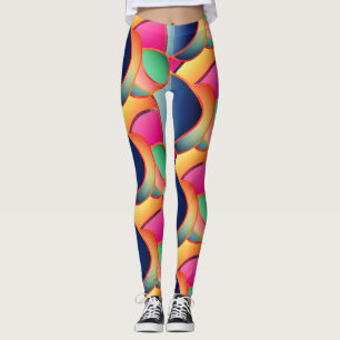 Pretty Foil Colourful Gradient Swirly Pattern Leggings