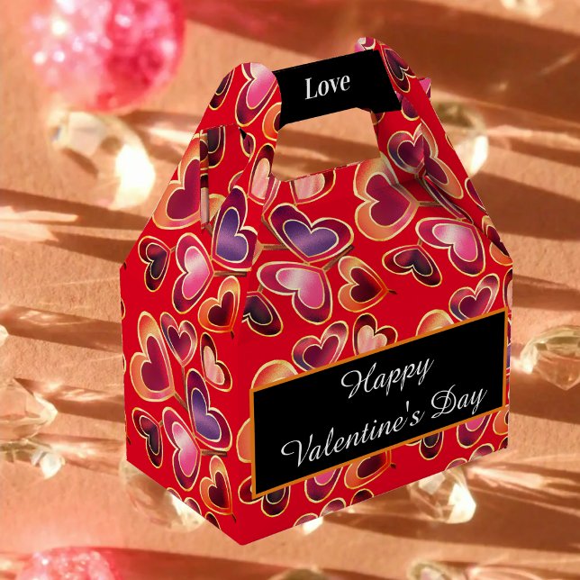 Pretty Foil Textured Stack Double Heart Lollipops  Favour Box (Creator Uploaded)