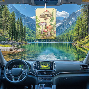 Pretty Forest Mushrooms Ferns Car Air Freshener