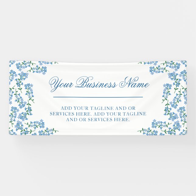 Pretty Forget-Me-Nots Business Banner (Horizontal)
