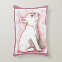Pretty French Bulldog pup accent pillow
