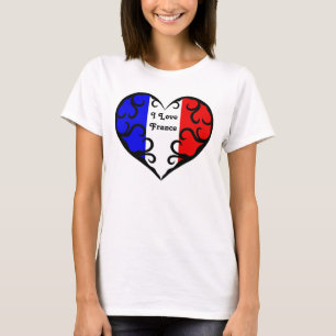 Pretty French heart   I love France T-Shirt
