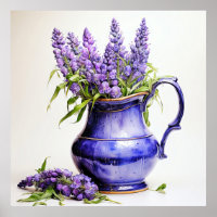 Pretty Freshly Potted Lilac Flowers