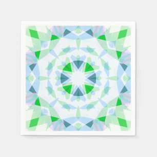 Pretty Fun Boy’s Blue Green Birthday Magic Star Napkin