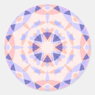 Pretty Fun Pink Purple Girl’s Birthday Magic Star Classic Round Sticker