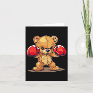 Pretty Funny Bear Costume For Boxing Lovers Card