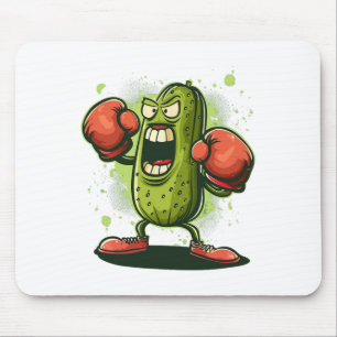 Pretty Funny Pickle Outfit With Boxing Gloves Mouse Pad