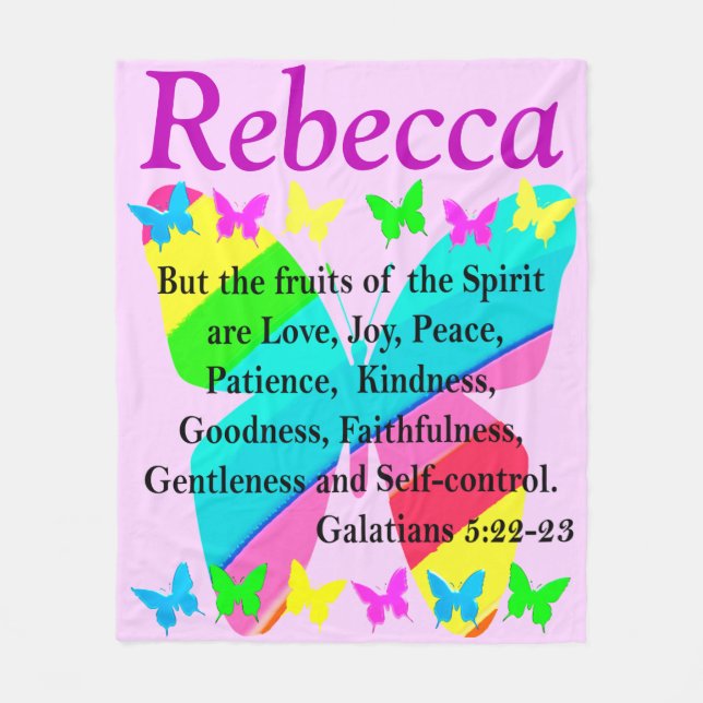 PRETTY GALATIANS 5 PERSONALIZED FLEECE BLANKET (Front)