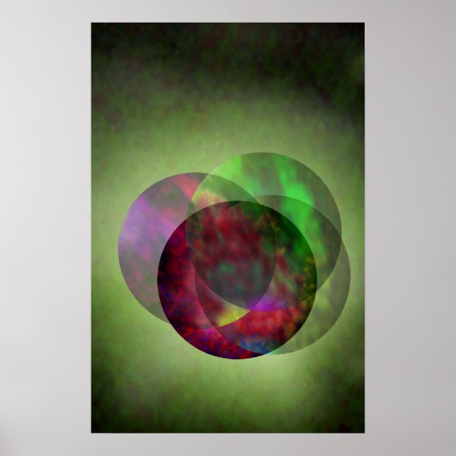 Pretty Galaxy Green Poster (Front)