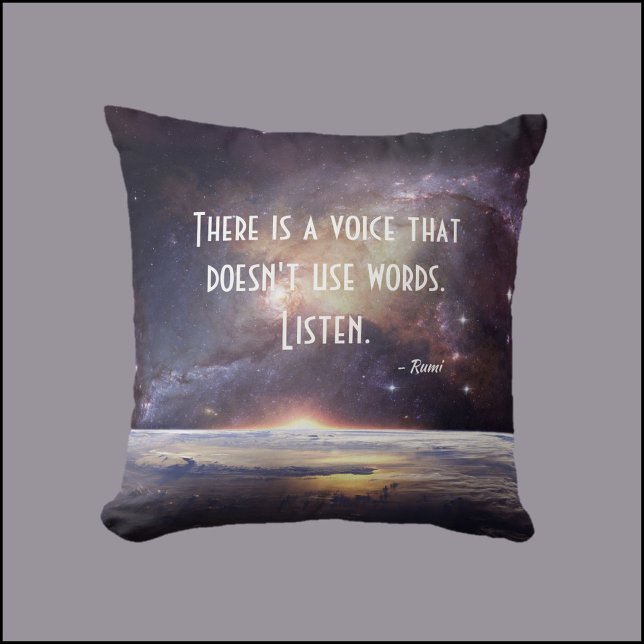 Pretty Galaxy Rumi Inspirational Quote Cushion (Creator Uploaded)