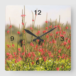 Pretty Garden Flowers Clock