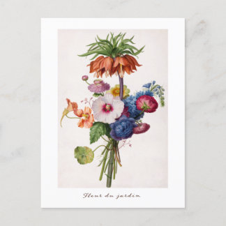 Pretty Garden Friendship Flowers Floral Bouquet Postcard