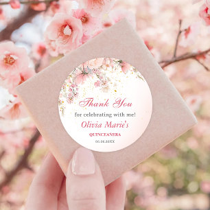 Pretty Garden Wildflowers Sweet 16  Classic Round Sticker