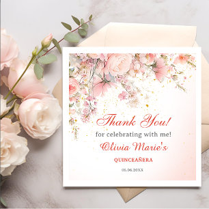 Pretty Garden Wildflowers Sweet 16 Napkin