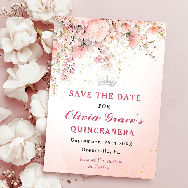 Pretty Garden Wildflowers Watercolor Sweet 16  Save The Date (Creator Uploaded)