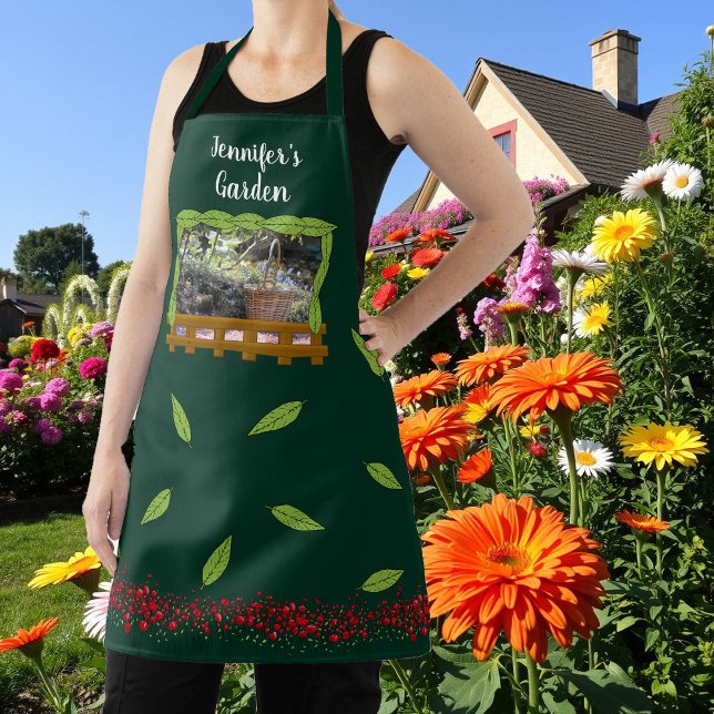 Pretty gardening flower garden lover personal apron (Pretty gardening flower garden lover personal apron. Practical apron to for working in the garden.)