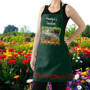 Pretty gardening flower garden lover personal apron