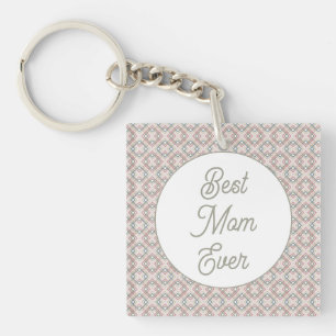 Pretty Geometric Pattern Key Ring