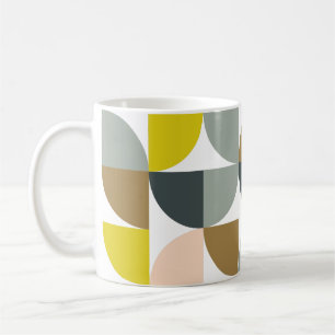 Pretty Geometric Shapes Pattern in Soft Colours Coffee Mug