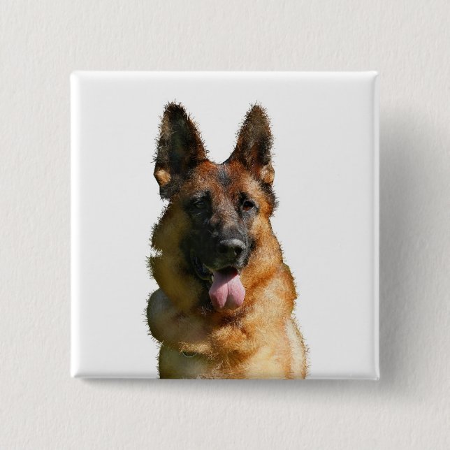 Pretty German Shepherd Button (Front)