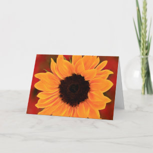 Pretty Giant Sunflower Birthday Card