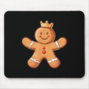 Pretty Gingerbread Man With Crown Costume Mouse Pad