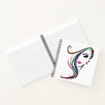 pretty girl 8.5" x 8.5" Spiral Notebook