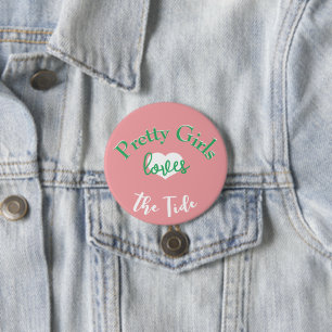 Pretty Girl Alabama GameDay Button
