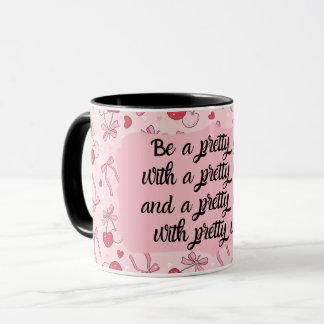 Pretty Girl Cherry Pink Coquette Girly Mug