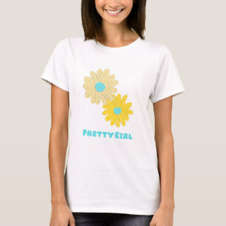 Pretty girl flowers tshirt