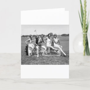 Pretty Girl Golfers, 1920s Card