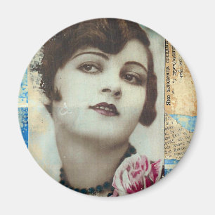 Pretty Girl Paint Chip Collage Magnet