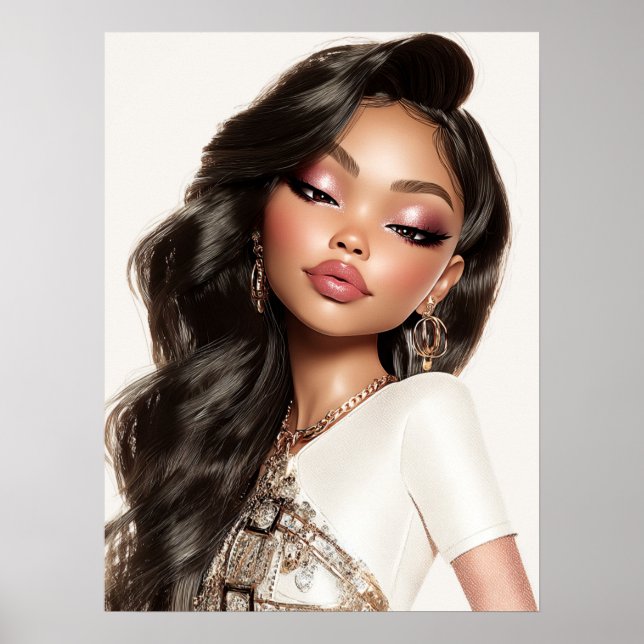 Pretty Girl Print, Value Poster Paper (Semi-Gloss) (Front)