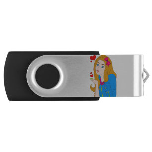 Pretty girl USB flash drive