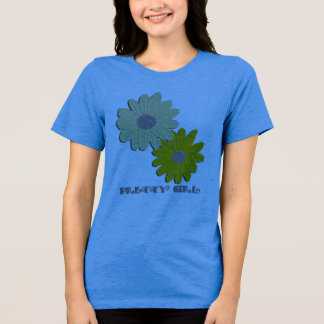 Pretty Girl Vintage Daisy Flower Tri-Blend Shirt