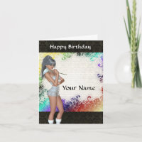 Pretty girl with lily birthday